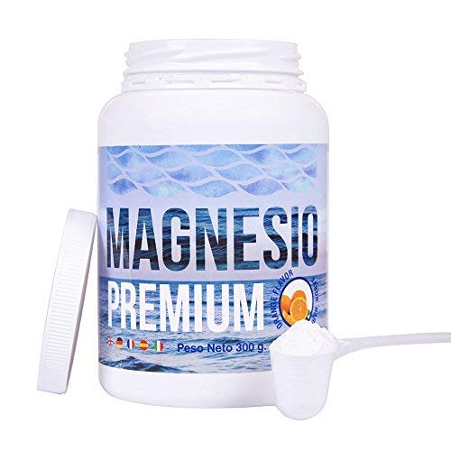 Magnesio en polvo para la obtención de energía y el correcto fiuncionamiento de los músculos – Magnesio para facilitar la absorción de calcio y favorecer el equilibrio mental – 300 gr (Naranja)