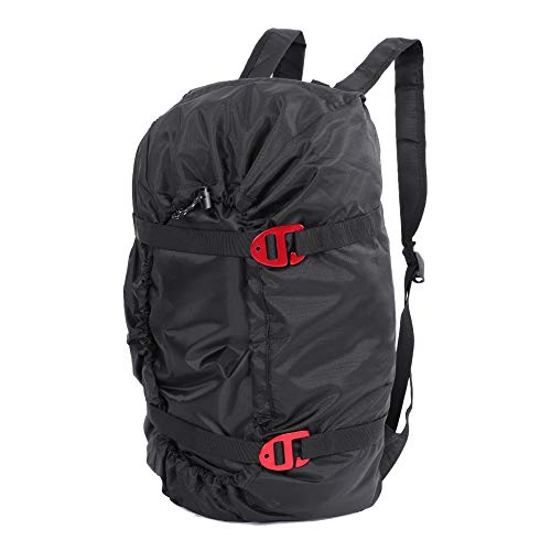 MAGT Cuerda de Alpinismo Bolsa, Equipo de Escalada Bolsa de montañismo del Hielo Que Sube Oxford Mochila con la Cuerda Mat for Acampar al Aire Libre Senderismo (Color : Black)