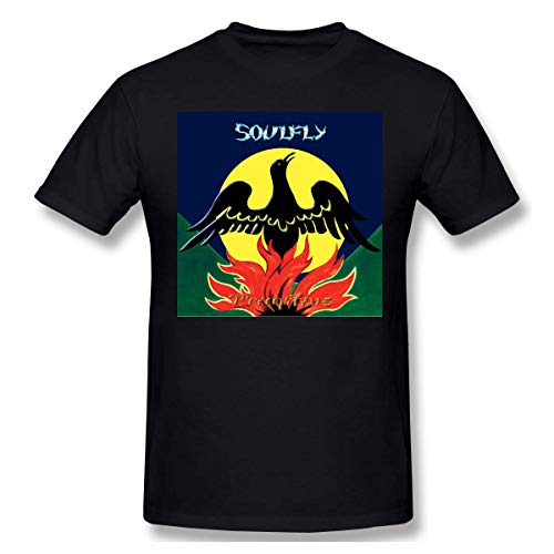 maichengxuan Camiseta de Manga Corta Estampada Soulfly Primitive para Hombre