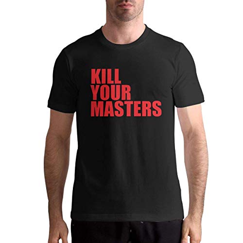 maichengxuan Run The Jewels Kill Your Masters Men's Crew Neck T Shirt Black