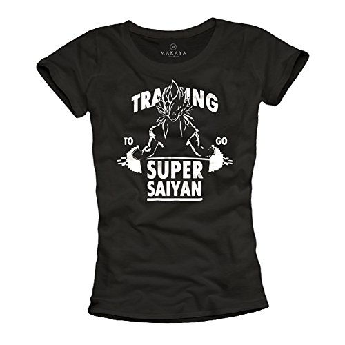 MAKAYA Training To Go Super Saiyan - Camiseta Gym - Son Goku Dragon L