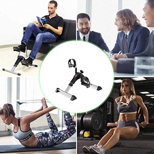 Malatec Pedales Estaticos - Ejercicios Mini Bicicleta para Brazos y Piernas,Deporte en casa, Intensidad Graduable, Plagable y Antideslizante, Envio rapido Desde España,Gimnasios en casa