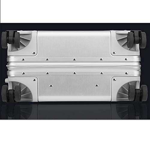 Maleta de Equipaje Contraseña sólida aleación de magnesio Retro c Lanzador Maleta Trolley Equipaje (Color : Black, Size : 24 Inches)