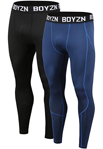 Mallas de compresión para hombre (2 unidades) Negro negro/azul marino M