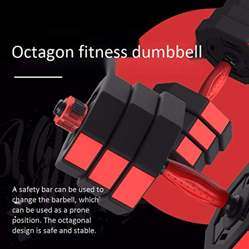 Mancuerna Dumbbell Octagon Ajustable Combinación de mancuernas de los hombres de la aptitud muscular Barra Home Fitness Equipment brazo ejercicio de gimnasio en casa Mancuernas Dumbbells Fitness y eje