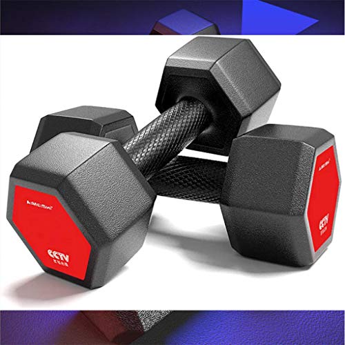 Mancuerna Hexágono Home Fitness Equipment Accesorios Salud Deportes Pesas Mancuernas para Muscular Altere Musculatio Peso Barras Discos Aptitud Bíceps para La Formación,2kg*2