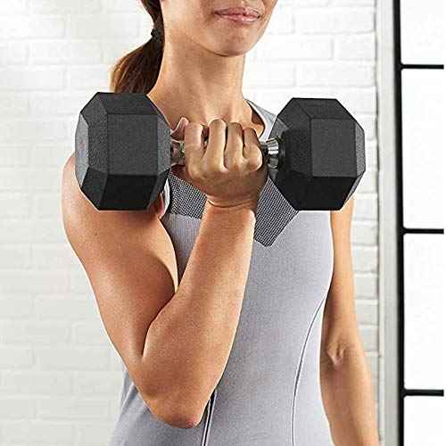 Mancuerna Mancuernas Dumbbell Dumbbells Mancuerna de hierro sólido hexagonal con mancuernas de goma Encased Hex mancuerna con asas de metal Inicio Deportes Equipo de la aptitud Mancuernas Dumbbells