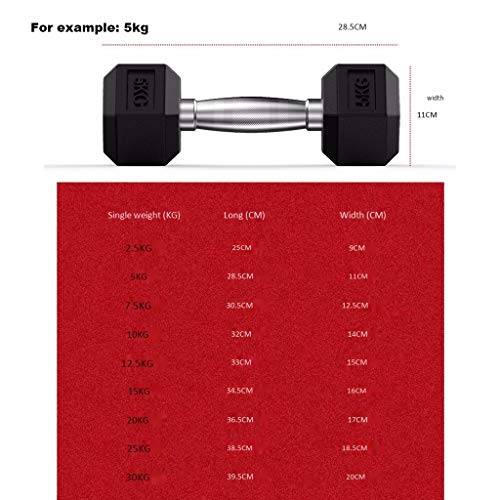 Mancuerna Mancuernas Dumbbell Dumbbells Mancuerna de hierro sólido hexagonal con mancuernas de goma Encased Hex mancuerna con asas de metal Inicio Deportes Equipo de la aptitud Mancuernas Dumbbells