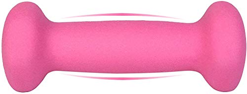 Mancuernas de Neopreno Fácil de Limpiar Mancuernas 2kg, Inodoro Rosado(Vendido en Pares)