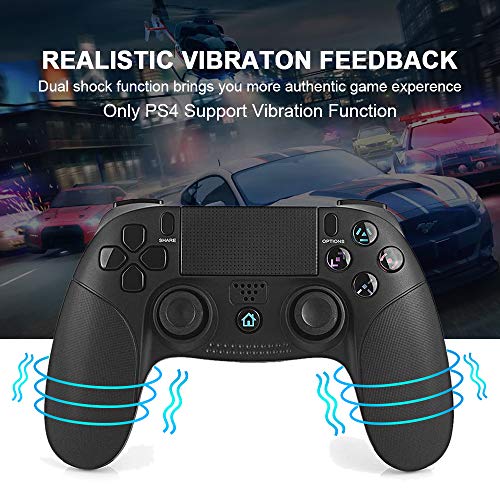 Mando Inalámbrico para PS4 - FAGORY Controlador PS4 Mando de juegos inalámbrico Gamepad Bluetooth, Playstation 4 Joystick de doble vibración para PS4 / PS4 Slim / PS4 Pro / PS3 / PC (Windows 7/8/10)