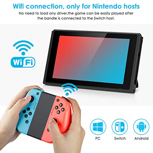 Mandos para Nintendo Switch,Timoom Bluetooth Wireless Controller Gamepad Joystick Controlador De Reemplazo Izquierdo Y Derecho para Joy Con