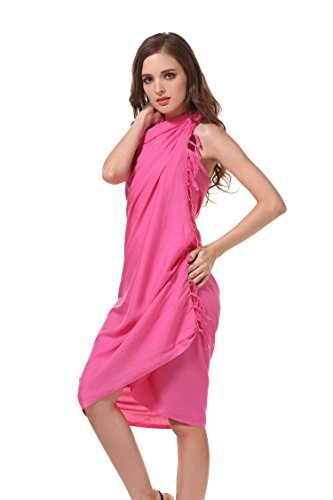 MANUMAR Mujer Pareo opaco, toalla de playa grandes Sarong en cal, XXL sobredimensionado 225x115cm, toalla vestido de verano, bikini vestido de playa