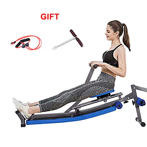 MáQuina de Remo MultifuncióN para Uso DoméStico, Squat Assist Row-Ride Trainer para Ejercicios de Sentadillas y Entrenamiento de GlúTeos, Tabla de Cintura Supina, Banco de Sentadillas, Flexiones