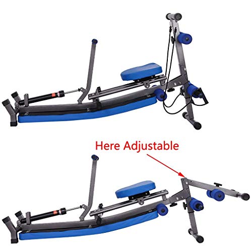 MáQuina de Remo MultifuncióN para Uso DoméStico, Squat Assist Row-Ride Trainer para Ejercicios de Sentadillas y Entrenamiento de GlúTeos, Tabla de Cintura Supina, Banco de Sentadillas, Flexiones