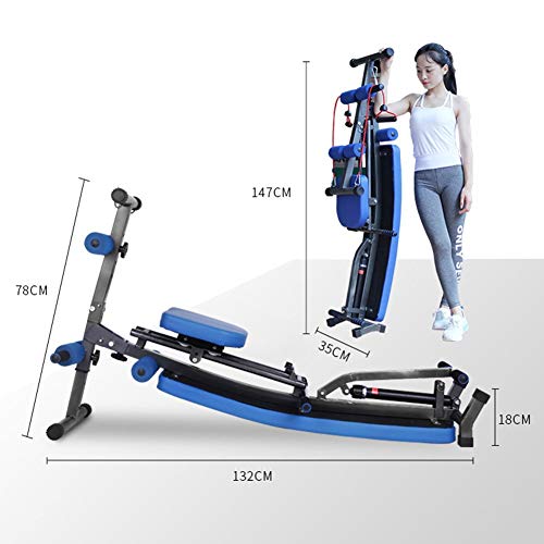 Maquina De Remos para Casa, Rowing Machine Remo Maquina Gimnasio Ergometro Remo, Ajutable 12 Resistencia, Doble Pista, Peso Máximo del Usuario 200 Kg, Aparatos Equipo De Fitness