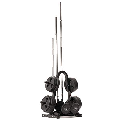 Marbo Sport - Soporte múltiple para discos de peso, mancuernas y barras, color negro Capacidad de carga: 300 kg MH-S007 2.0.