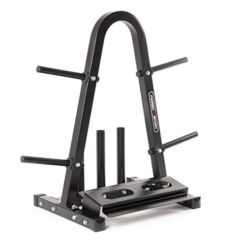 Marbo Sport - Soporte múltiple para discos de peso, mancuernas y barras, color negro Capacidad de carga: 300 kg MH-S007 2.0.