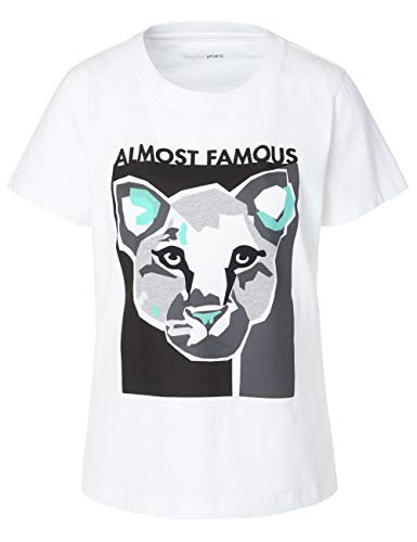 MARC CAIN SPORTS T-Shirts Camiseta, Multicolor (White 100), 42 (Talla del Fabricante: 4) para Mujer