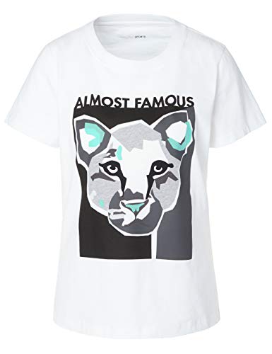 MARC CAIN SPORTS T-Shirts Camiseta, Multicolor (White 100), 42 (Talla del Fabricante: 4) para Mujer