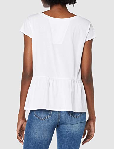 MARC CAIN SPORTS T-Shirts Camiseta, Multicolor (White 100), 42 (Talla del Fabricante: 4) para Mujer