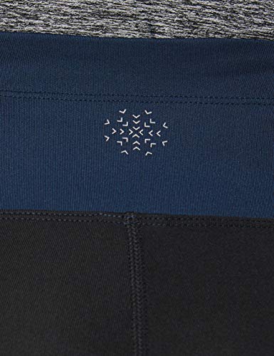 Marca Amazon - AURIQUE Bal1038 - Mallas de Entrenamiento Mujer, Azul (Dress Blue/ Black/Gray Blue), 38, Label:S