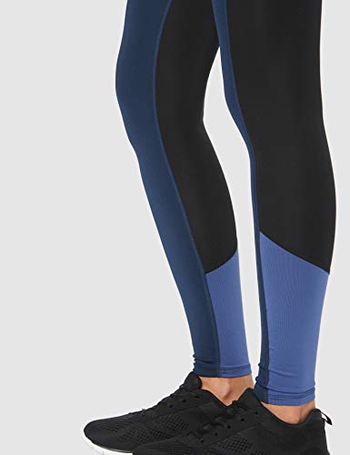 Marca Amazon - AURIQUE Bal1038 - Mallas de Entrenamiento Mujer, Azul (Dress Blue/ Black/Gray Blue), 38, Label:S