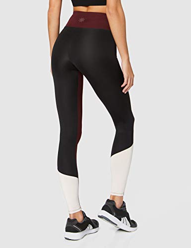 Marca Amazon - AURIQUE Bal1042 - Mallas de Entrenamiento Mujer, Rojo (Port Royale/Black/Blush), 44, Label:XL