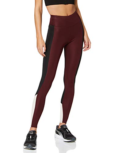 Marca Amazon - AURIQUE Bal1042 - Mallas de Entrenamiento Mujer, Rojo (Port Royale/Black/Blush), 44, Label:XL