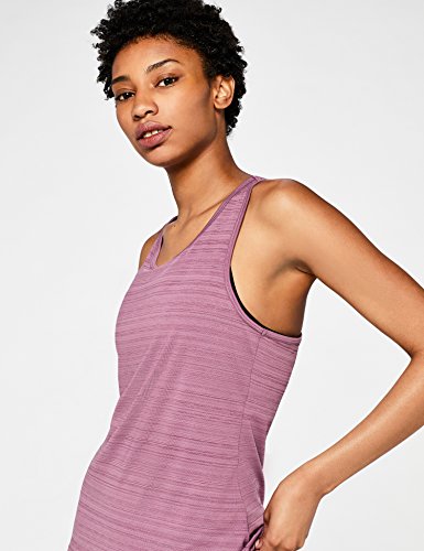 Marca Amazon - AURIQUE Camiseta de Deporte de Tirantes sin Costuras Mujer, Morado (Purple Gumdrop), 38, Label:S