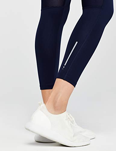 Marca Amazon - AURIQUE Leggings Deporte Petite Mujer, Azul (Navy), 40, Label:M