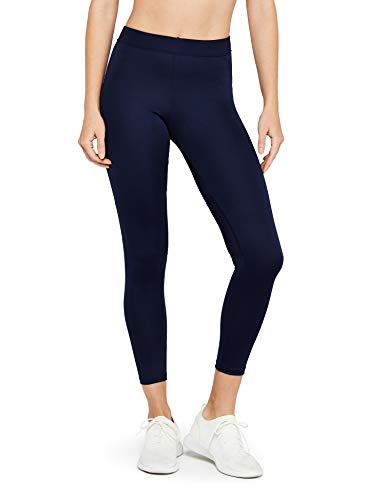 Marca Amazon - AURIQUE Leggings Deporte Petite Mujer, Azul (Navy), 40, Label:M