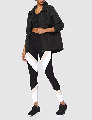 Marca Amazon - Aurique Leggings deportivos para Mujer, Negro (Black/Blush/White), 38, Label:S