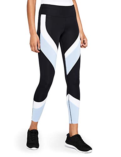 Marca Amazon - Aurique Leggings deportivos para Mujer, Negro (Black/Serenity/White), 42, Label:L