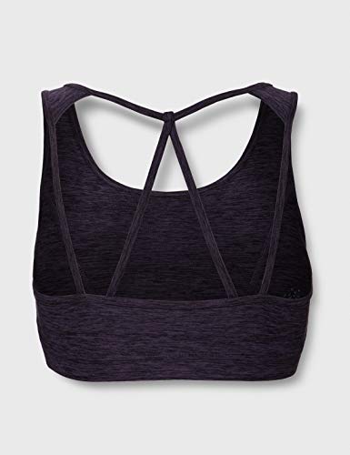 Marca Amazon - AURIQUE Low Impact Strappy - Sujetador deportivo Mujer, Morado (Nightshade Marl), S, Label:S