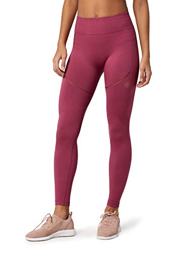 Marca Amazon - AURIQUE Mallas de Deporte sin Costuras Mujer, Rosa (Hawthorne Rose), 38, Label:S