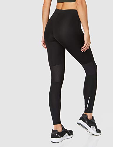 Marca Amazon - AURIQUE Mallas Largas de Deporte Mujer , Negro, 38 (Talla del Fabricante: Small)