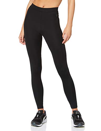 Marca Amazon - AURIQUE Mallas Largas de Deporte Mujer , Negro, 38 (Talla del Fabricante: Small)