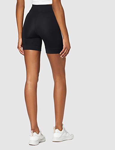 Marca Amazon - AURIQUE Short Ciclista con Banda Lateral Mujer, Negro (Black), 42, Label:L