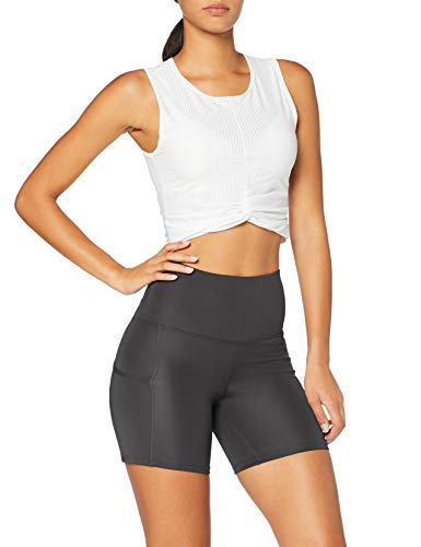Marca Amazon - AURIQUE Shorts de Deporte Mujer, Negro (Black), 40, Label:M