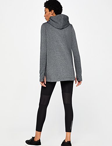 Marca Amazon - AURIQUE Sudadera Cruzada con Capucha Mujer, Gris (Dark Grey), 40, Label:M