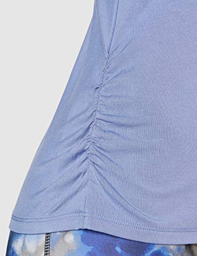 Marca Amazon - AURIQUE Top de Deporte Súper Suave Mujer, Azul (Colony Blue), 38, Label:S