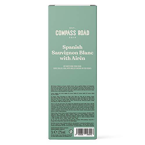 Marca Amazon - Compass Road Sauvignon Blanc con Airén, España (Bag in Box), 5l