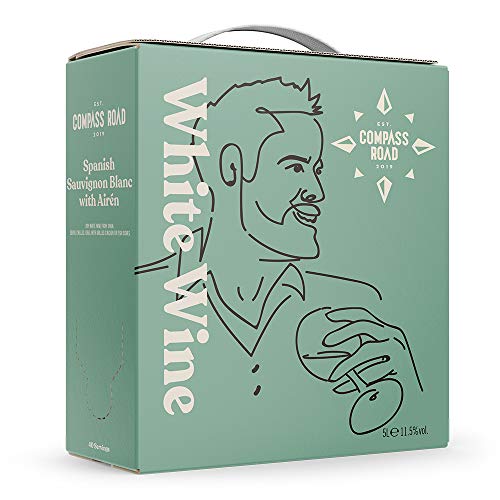 Marca Amazon - Compass Road Sauvignon Blanc con Airén, España (Bag in Box), 5l