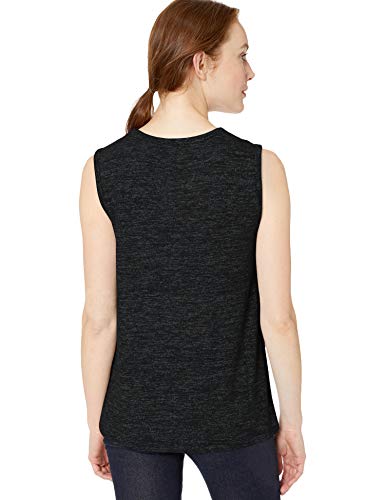 Marca Amazon - Daily Ritual - Camiseta cómoda de punto sin mangas para mujer, Negro, US XS (EU XS - S)