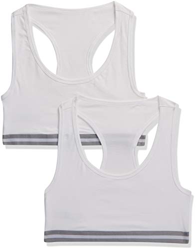 Marca Amazon - Iris & Lilly Belk018m2 - Racer Back Top Mujer, Blanco, M, Label: M