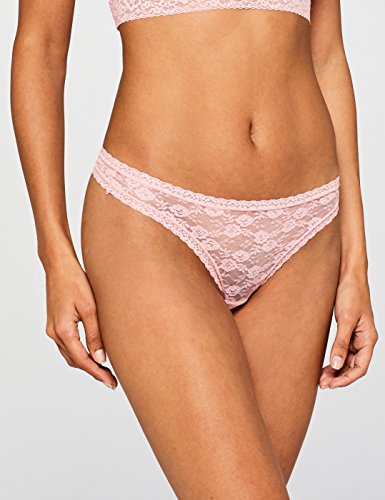 Marca Amazon - Iris & Lilly Belk034m2 - Thong Mujer, Multicolor (Pink/Black), S, Label: S