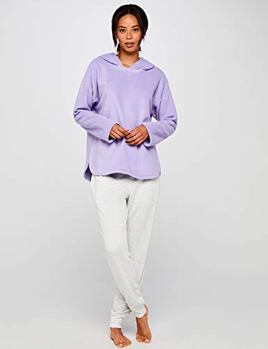 Marca Amazon - IRIS & LILLY Sudadera con Capucha con Orejas para Mujer, Morado (Violet Tulip), L, Label: L