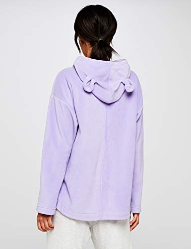 Marca Amazon - IRIS & LILLY Sudadera con Capucha con Orejas para Mujer, Morado (Violet Tulip), L, Label: L