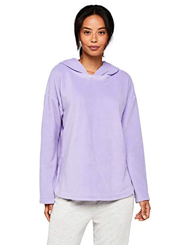 Marca Amazon - IRIS & LILLY Sudadera con Capucha con Orejas para Mujer, Morado (Violet Tulip), L, Label: L