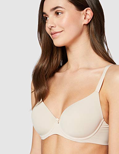 Marca Amazon - Iris & Lilly Sujetador Copa Alta Mujer, Beige (Nude), 105D, Label: 40D